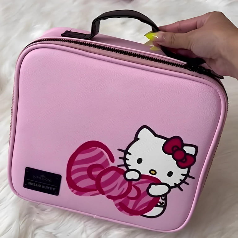 Sanrio Hello Kitty Red Cosmetic Bag Ins Simple Large Capacity Leather  Portable Travel Storage Skin Care Bag Kawaii Cosmetic Bag - Realistic  Reborn Dolls for Sale