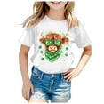 thumbnail image 4 of St Patrick's Day Girls Casual Short Sleeve Printed Tee Shirt for Festive Size:3-4 Years, 4 of 4