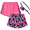 Pink Flowers, variant on dELiA*s Girls Athletic Shorts - 2 Pack Running Dophin Shorts for Girls with Fanny Pack (Sizes: 7-16)