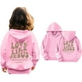 thumbnail image 3 of Kids Girl Hoodies Jesus Loves You Hooded Sweatshirts Long Sleeve Graphic Sweatshirt Fashion Loose Pullover Top Girls Winter Clothes 5-6 Years Old Boy Clothes Cute&nbsp;Boy Girl&nbsp;Clothing, 3 of 9