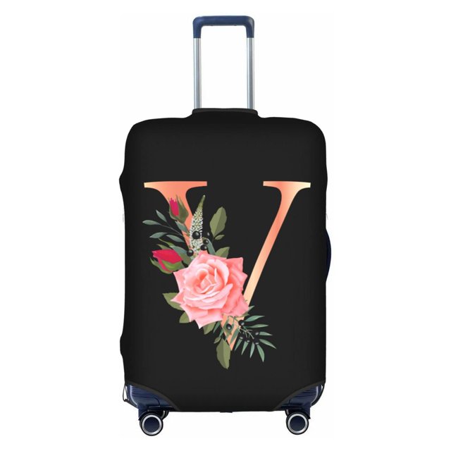 Funda de equipaje Wansin con estampado floral en forma de letra V, tamaño M, para maletas de 22 a 24 pulgadas