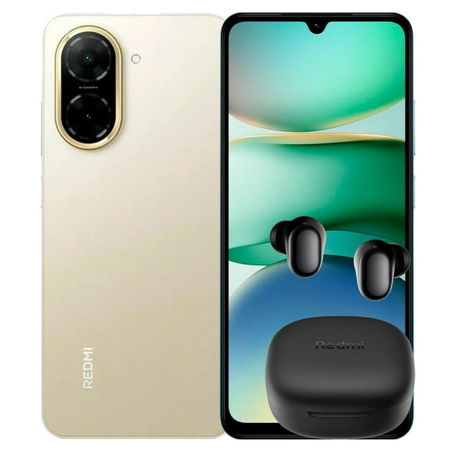 Smartphone Xiaomi Redmi A5 Dual 64GB Dorado 3GB RAM + Redmi Buds 6 Play Negro