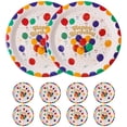 thumbnail image 1 of 10pcs Household Food Plates Multi-function Snack Plates Party Tableware Party Plates, 1 of 9