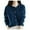 Dark Blue, variant on Women's Knitted Cardigan Sweater – Round Neck Long Sleeve Solid Color for Spring and Autumn