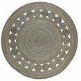 thumbnail image 2 of Natural Beige Farmhouse Rug, Braided Rustic Eco-Friendly Floor Mat, Grey, 4 FT, 2 of 3