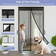 thumbnail image 4 of High-Density Magnetic Screen Door Mesh for Home and Patio, Tear Resistant Backdoor Screen Net with Magnetic Closure Fit for Door Size:39x83 Inch, 4 of 7