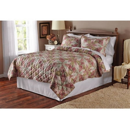 Mainstays Luxe Antique Garden King Quilt (Best Place Sell Antique Quilts)