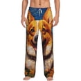 thumbnail image 2 of Picia Artistic Sunflower Corgi Mens Soft Woven Cotton Elastic Waistband Sleep Pajama Pant Lounge Sleep Pant With Pockets And Drawstring-X-Large, 2 of 9