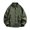 Army Green, variant on Men's Plaid Lined 2 in 1 Track Jacket, Lapel Snap Button Loose Fit Coat with Zip Pockets, Loose Fit Spring Fall Baseball Thin Jacket Streetwear Outerwear Army Green