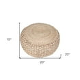 thumbnail image 3 of HomeRoots 517950 20 in. Tan Jute Ottoman, 3 of 6