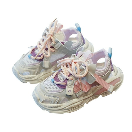 

Celiean Toddler Baby Girl Boy Shoes Sneakers Mesh Breathable Shoes Soft Soled Sneakers Shoes Unisex Red 9-10Y