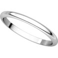 thumbnail image 5 of 2mm Half Round Band in 10k White Gold - Size 8, 5 of 9