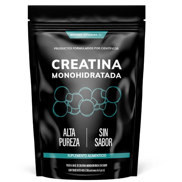 Suplemento Alimenticio Creatina Monohidratada Micronizada Pura 450 gr Beyond Vitamins Vitaminas en Polvo