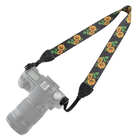 Retro Style Double Cotton Yard Colorful Pattern Shoulder Neck Strap Camera Strap Bags Wristband for Canon SLR DSLR Cameras (Best Camera Strap For Hiking)