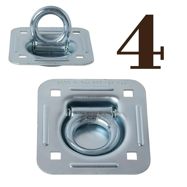 D Ring Tie Down Anchors Large Square Recessed Pan Fitting Drings Heavy Duty Steel Cargo Tie Downs By Dc Cargo Mall Truck Trailer Flatbed Pickup Tiedown Anchor Walmart Com Walmart Com