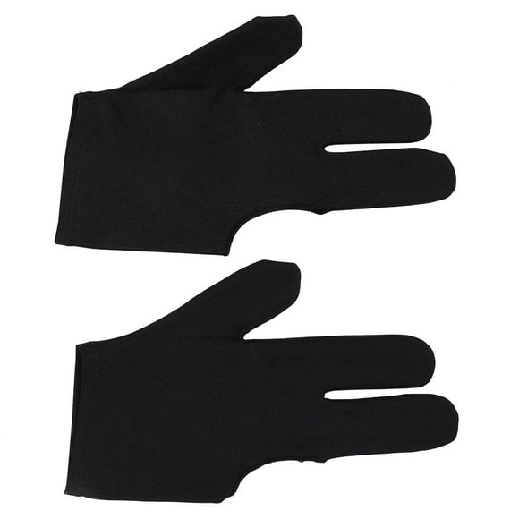 Glove 2 PCS Unisex Snooker Billiard Glove Izquierda Tres Finger Hand Guard Protector