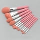 thumbnail image 2 of Juego de brochas de maquillaje con mango de madera rosa claro, 12 brochas para polvos sueltos, brocha para ojos, herramientas de maquillaje de belleza Feliz Sencillez, 2 of 4