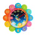 thumbnail image 2 of predolo Creative Wall Clock for Kids Educational Analog Learning Clock Silent Decorative Colorful, 2 of 8
