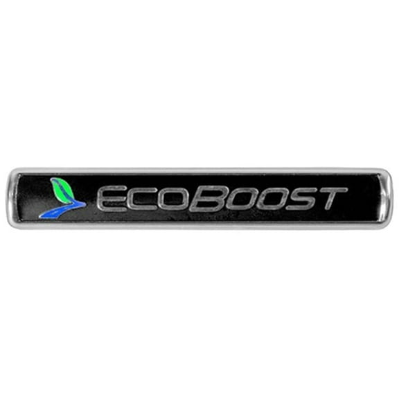 3.5 x 0.56 in. Ecoboost Emblem, Black & Silver - Set of 2