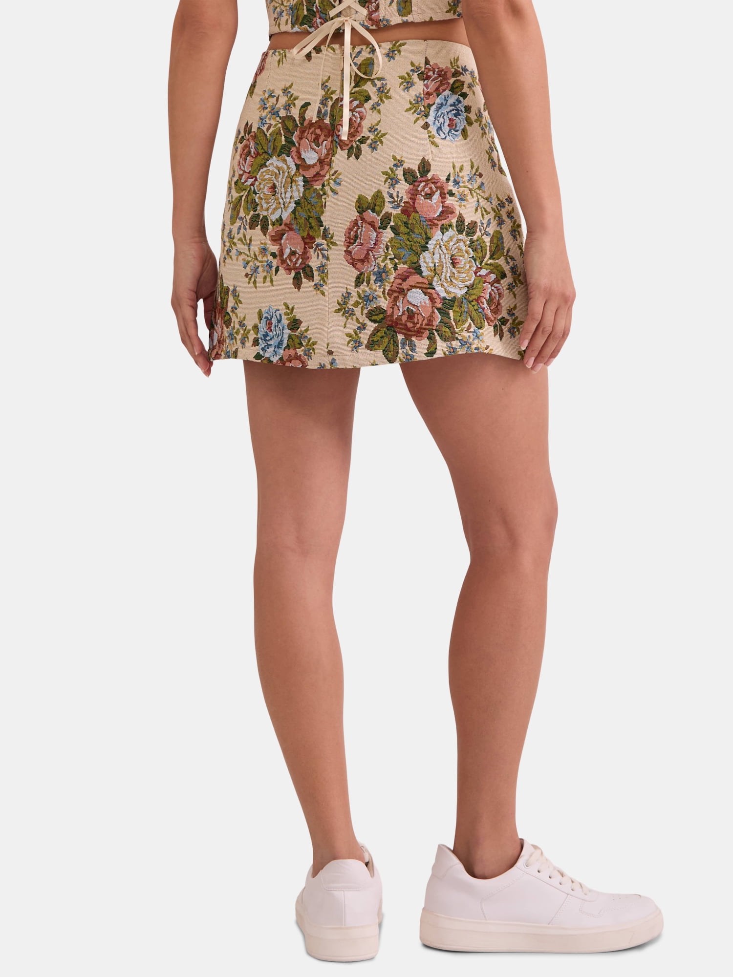 Madden NYC Women's Brocade Skirt with Zip, Sizes XXS-XXL