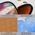 thumbnail image 2 of 2-Piece Kitchen Rugs Set Non-Slip Mats Carpet Floor for Kitchen, Bathroom (19.7"x27.6" & 19.7"x47.2") Teal and Orange Abstract Shapes, 2 of 7
