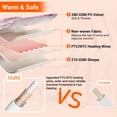 thumbnail image 5 of TacleeKii Heated Blanket Queen Size 84" x 90", Fast Heating Electric Blankets with 5 Heating Levels & 10 Hours Auto Off, ETL Certified Machine Washable, Pink, 5 of 9