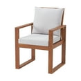 thumbnail image 4 of Weston Eucalyptus Wood Outdoor Dining Chairs with Gray Cushions/Set of 2, 4 of 7