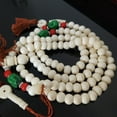 thumbnail image 3 of Tibetan Imitation Yak Bone 108 Buddha Beads Bracelet 8mm Hand Polished Mala Classic Rosary Meditation Jewelry, 3 of 5