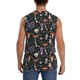 thumbnail image 4 of Balery Mushrooms Camisetas sin mangas para hombre, absorbe la humedad y protege contra el mal olor.-Small, 4 of 7
