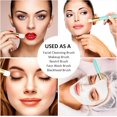 thumbnail image 4 of GHSDFBB 30 Pieces Lash Brushes for Cleaning Lash Shampoo Brushes Lash Brush for Eyelash Lash Brush with Container Blackhead Removing Brush Nose Pore Deep Cleaning Brush (Green,4 Inch), 4 of 7