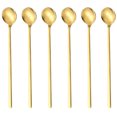 thumbnail image 1 of 6 PCS Coffee Spoons, Stirring Spoons, Tea Spoons Long Handle, Ice Tea Spoons, Long Spoons for Stirring, 1 of 5
