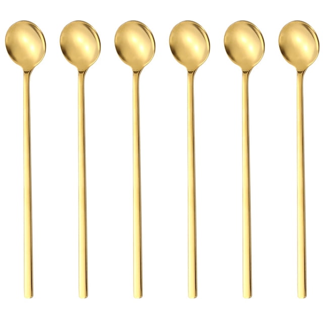 6 PCS Coffee Spoons, Stirring Spoons, Tea Spoons Long Handle, Ice Tea Spoons, Long Spoons for Stirring