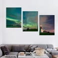 thumbnail image 4 of SHANXI Northern lights over Alnes lighthouse Godøy Norway Canvas Wall Art Decor Pictures for Bedroom Wall Decor Above Bed Living Room Wall Decoration Bathroom Office Artwork 12"x16"x3pcs, 4 of 6