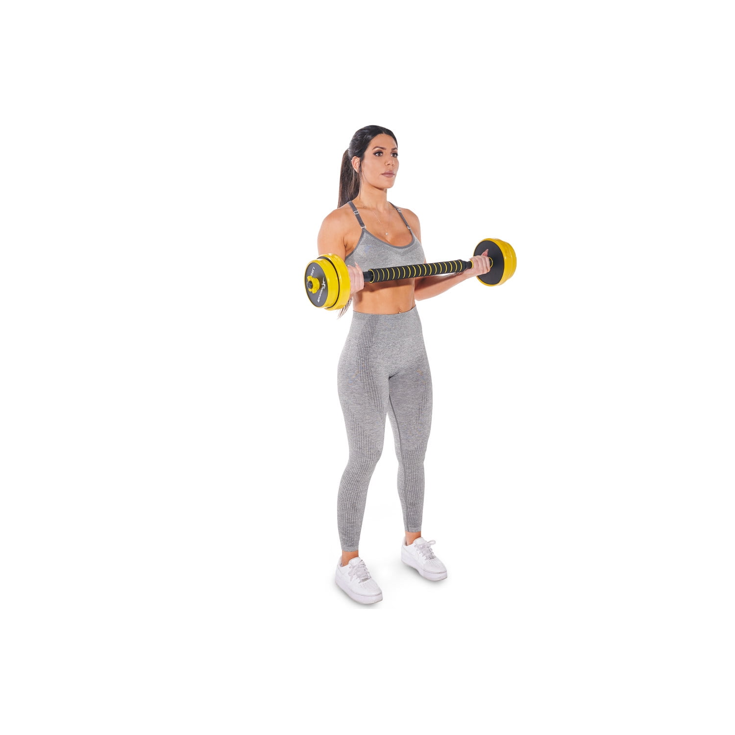 ProsourceFit Adjustable Dumbbell & Barbell Weight Set, 2-in-1 Free Weights Available 22 LB to 55 LB
