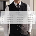 thumbnail image 3 of WIZUTIZ Men's Double Breasted Waistcoat Lapel Vest with Decorative Chain Slim Formal Dress for Wedding Prom Business, 3 of 9