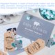 thumbnail image 3 of Duety Baby Shower Return Favors para Invitados, Llaveros de Elefante Azul, Bolsas de Organza, Etiquetas Kraft de Agradecimiento de And para Party,, 3 of 9