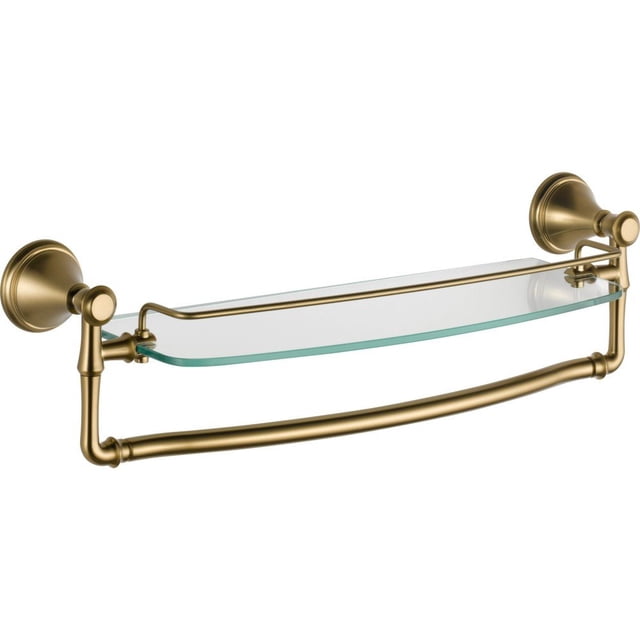 Estante de cristal DELTA 79710-CZ de 18 cm con barra de bronce champán