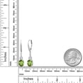 thumbnail image 6 of Gem Stone King 925 Sterling Silver Green Peridot and White Created Sapphire Dangle Earrings for Women with Lab Grown Diamond (4.73 Cttw, Oval 9X7MM), 6 of 6