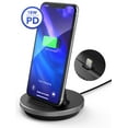 thumbnail image 3 of Galvanox iPhone Charger Stand (MFi Certified) Fast Charging Lightning Desktop Holder Dock with Built-in USB C Cable and USB-C 18W Power Adapter for Apple iPhone 8/8 Plus/X/Xs Max/XR/11/Pro Max, 3 of 11