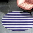 thumbnail image 2 of Blue Striped Pattern Round Area Rugs for Bedroom Living Room, 5FT Soft Indoor Circle Carpets, Carpet Home Decor Floor Mat, 2 of 6