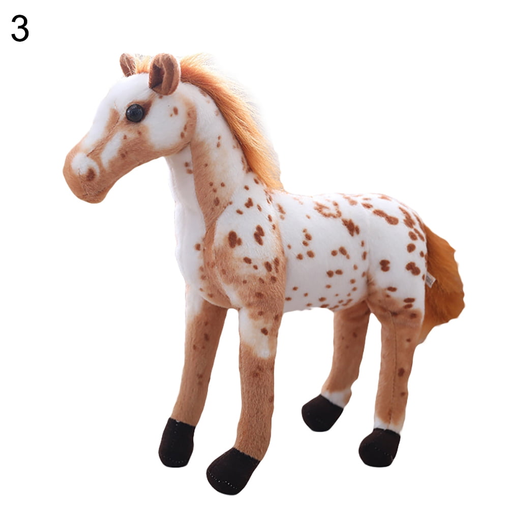 Simulation Plush Stuffed Horse Animal Figure Model Soft Kid Toy Home Decoration