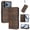 Brown, variant on For iPhone 17 Pro 6.3inch Phone Case Wallet, Flip Leather TPU Cover with Card Holder Wrist Strap Shockproof Phone Case,Purple,For iPhone 17 Pro