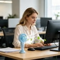 thumbnail image 7 of MMJ Portable Fan Handheld Misting Mini Rechargeable Spray Cooler Detachable Base USB Quiet Motor 6.38x3.03x2.60in Travel Outdoor Desk Summer, 7 of 7