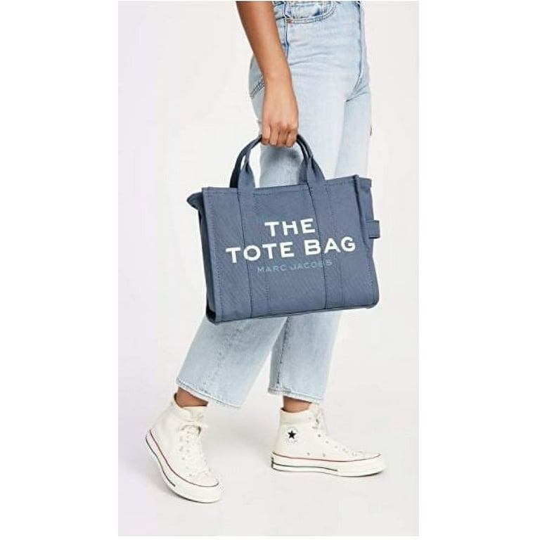 Marc Jacobs Women's Canvas Solid Print Tote Handbag, Blue