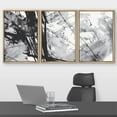 thumbnail image 2 of wall26 Framed Canvas Print Wall Art Set Black &amp; Gray Watercolor Paint Splatter Abstract Shapes Illustrations Modern Art Bohemian Dramatic Ultra for Living Room, Bedroom, Office - 16"x24&quot, 2 of 5