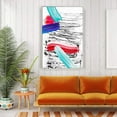 thumbnail image 2 of IDEA4WALL Framed Canvas Wall Art Brush Color Paint Strokes, 2 of 4