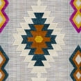 thumbnail image 5 of BoutiqueRugs Marchwiel Southwestern Area Rug - Outdoor Safe - Navy, Rust, Fuchsia - 5'3" x 7', 5 of 6