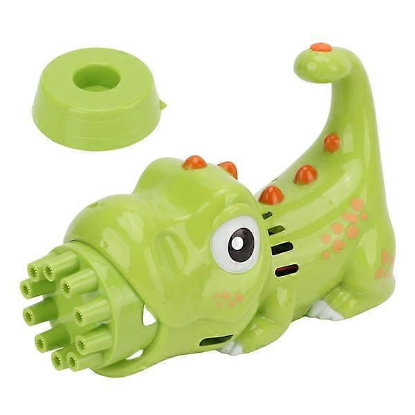 Bubble machine for kids, handheld portable cartoon animal pattern, green outdoor toy for 3+ toddlers