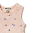 thumbnail image 3 of Wilson+Frenchy Organic Rib Ruffle Bodysuit - Little Flower (3-6 Months, 6-8 Kg), 3 of 5