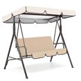 thumbnail image 3 of Outdoor 3-Seater Swing Chair Cushion Replacement, Water-Resistant 190T Silver-Coated Fabric, Comfortable Garden Patio Bench Pad, 59 x 20 inch Size, 3 of 3